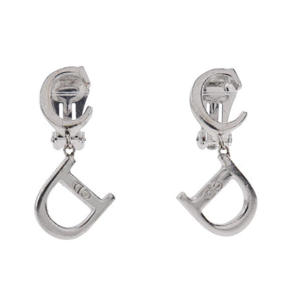 [dior] Christian Dior CD Logo Metal Silver Ladies 5.5g Earrings