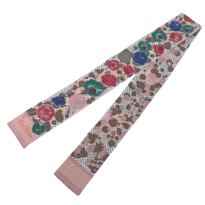 Louis Vuitton Flower Polka Dot Bandeau Scarf Silk Tulle Pink
