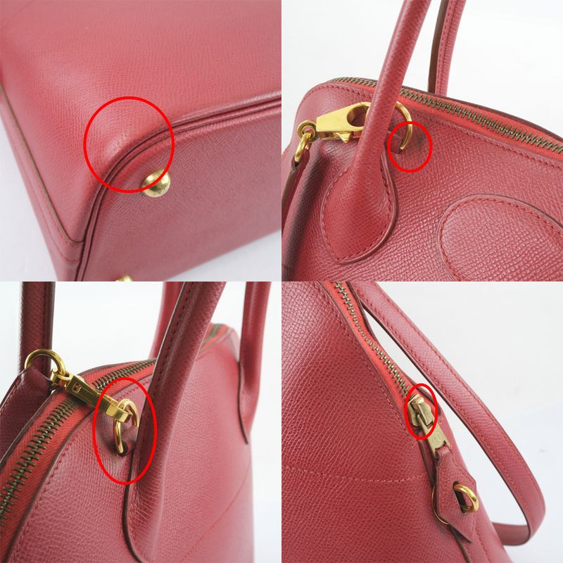 Hermes Bolide 31 Courchevel Red 0Y Ladies Handbag