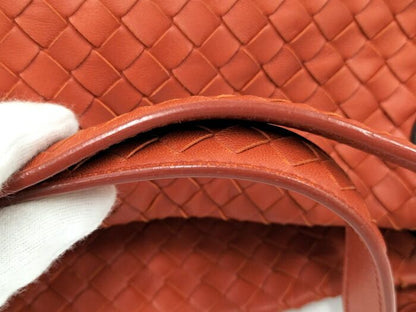 Bottega Veneta Large Garda Bag Tote Intrecciato Leather Orange