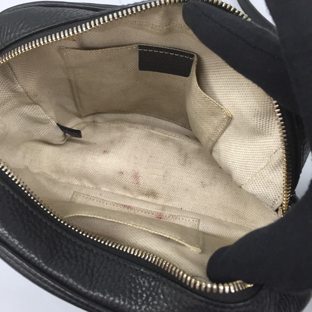 Gucci Shoulder Bag Small Leather Soho Internal Stain 308364 Black