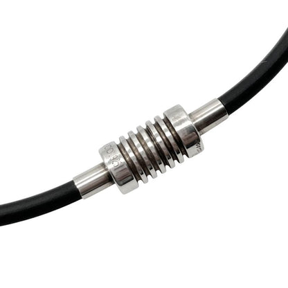 Tiffany & Co Surfer Paloma Grube Necklace Black Unisex Rubber Silver