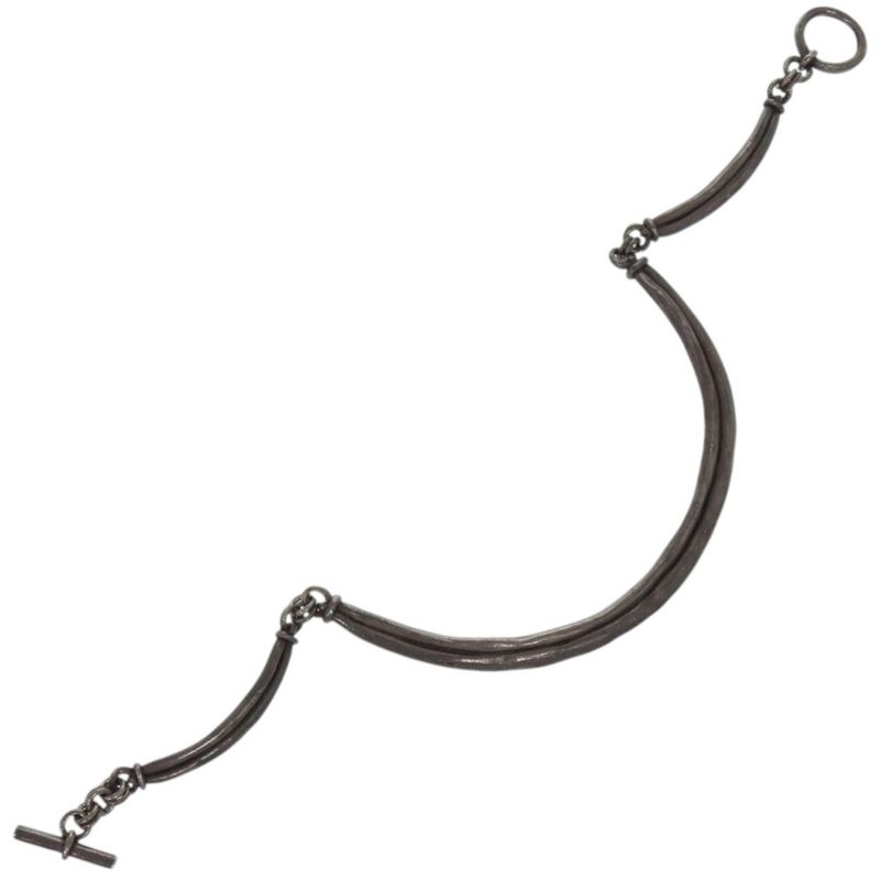 Hermes Vintage Metal Silver Choker 0858 Hermes