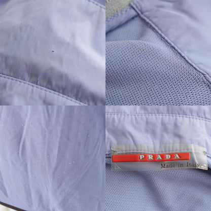 Prada Sport Archive Short Sleeve Cut Nylon Jacket Outerwear Tops Light Blue S
