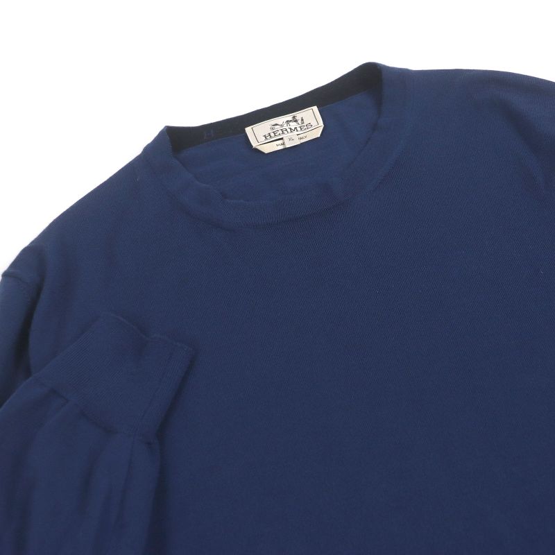 Hermes 2020 100% Wool H Logo Saddle Stitch Light Hand Crew Neck Long