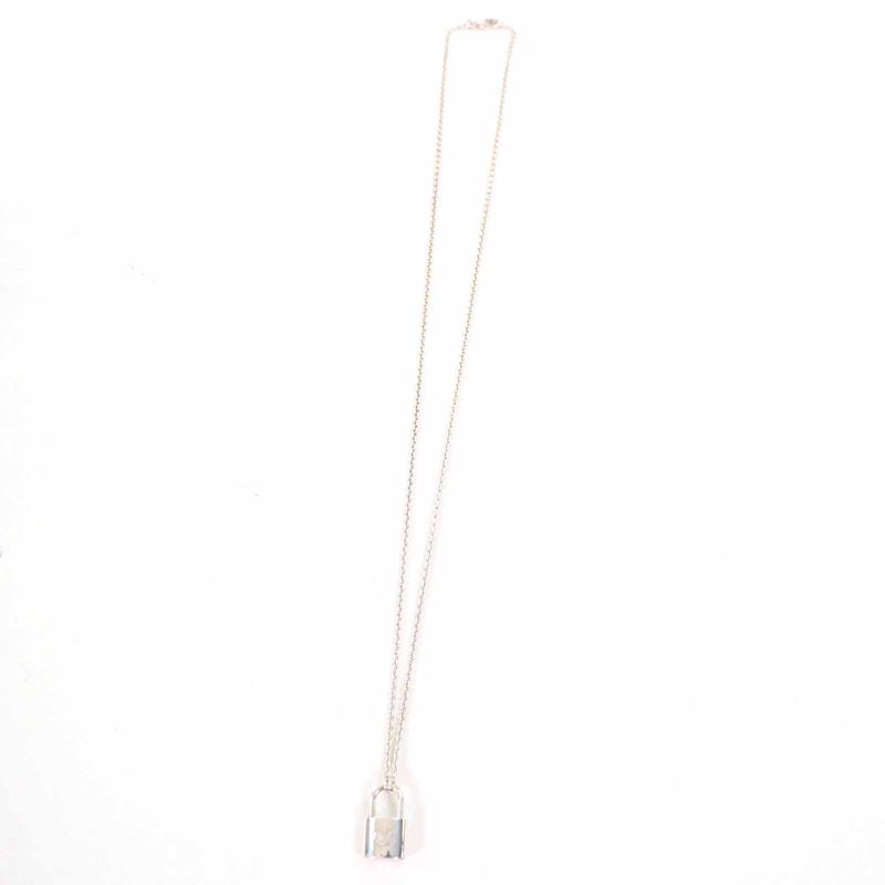 Louis Vuitton Q93559 Pendentif Lockit Necklace Pendant Ag925 Silver With Box