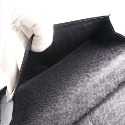 Louis Vuitton Zippy Wallet Vertical M32822 Taiga Black Ca1103 Unisex Long Wallet