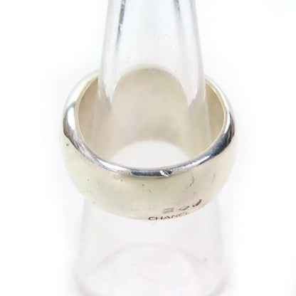 CHANEL Sv925 Logo Engraved Wide Ring - Ring Accessory Silver Size Approx 13