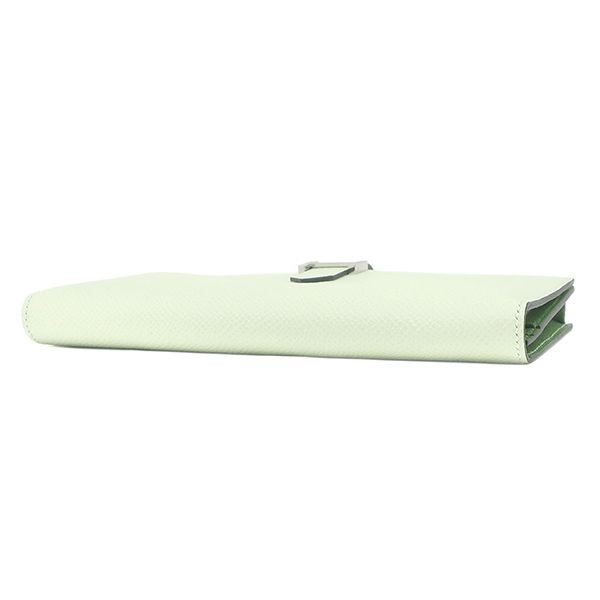 Hermes Long Wallet Bearn Souffle Verso Vaux Epson Vert Fizz X Vert Yucca Silver