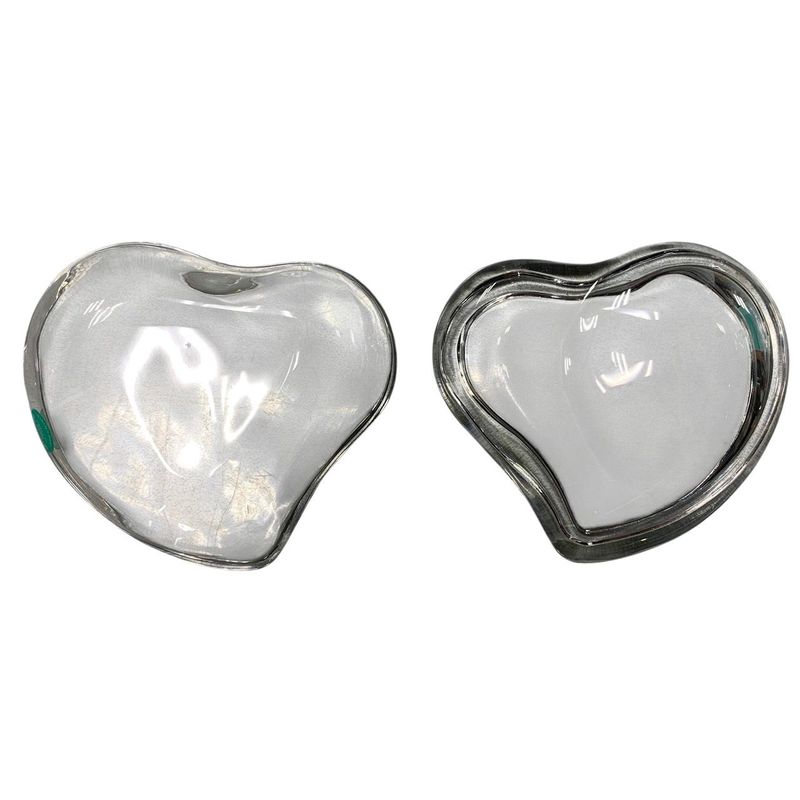 3181 Tiffany & Cotiffany & Co Elsa Peretti Heart Box Crystal Used Excellent