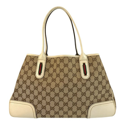 Gucci Princy Sherry Line Beige GG Canvas 163805 Tote Bag Shoulder Bag Women