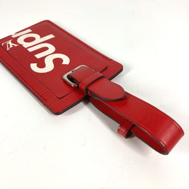 Louis Vuitton Name Tag Supreme Collaboration M67726 Epi Leather Red
