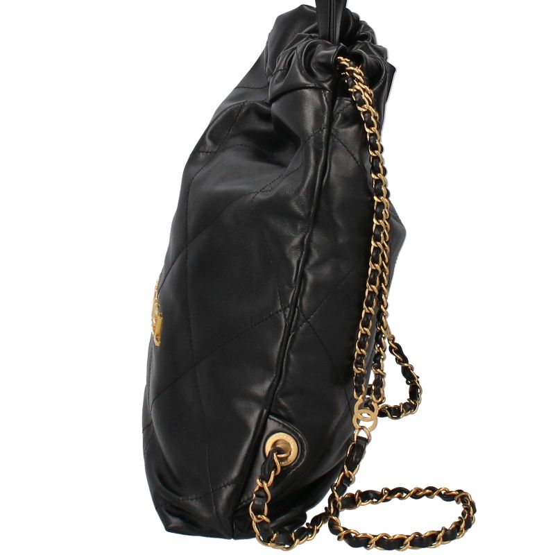 Chanel 22 Small Backpack As3859 Calf Women's Backpack/daypack Black Excellent