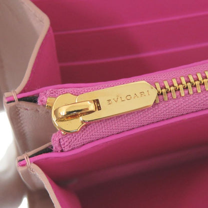 Bulgari Leather Pink Long Wallet 1209 Bvlgari