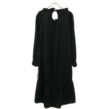 Balenciaga Satin Ruffle Dress 494197 Txc02 Black 36