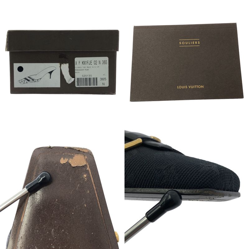 Louis Vuitton Monogram Canvas Square Toe Heeled Sandals