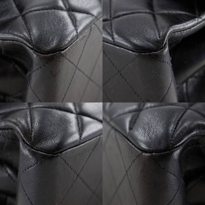 Chanel Double Face Matelasse Lambskin Black Ladies Handbag