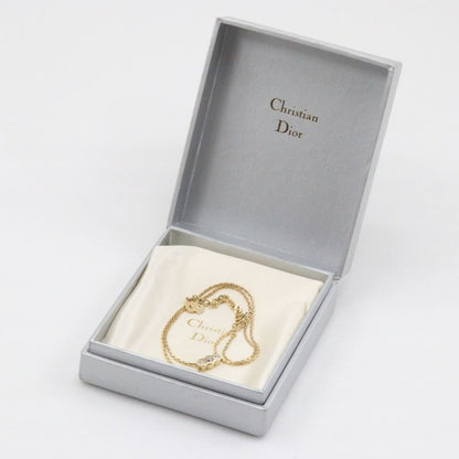 [dior] Christian Dior 3P Vintage Gold Plated And Rhinestone Ladies 4.5g Necklace