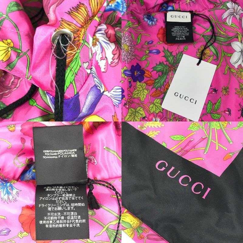 Gucci Poncho Flora Floral 555181 Nylon Pink