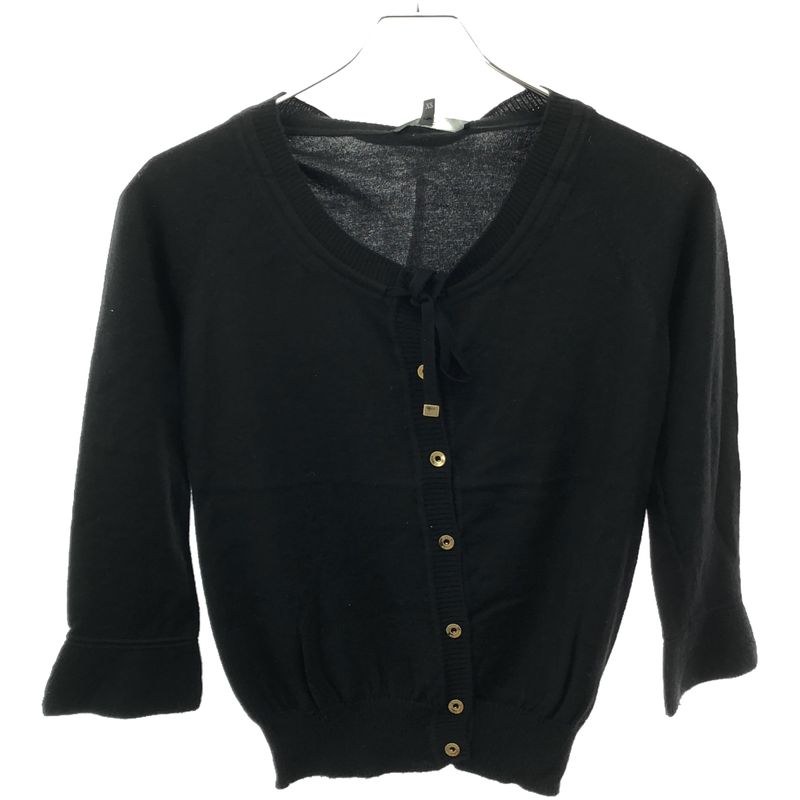 Gucci Cashmere Ribbon Knit Cardigan 214410 X4120 Black XS