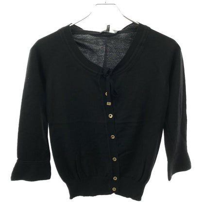 Gucci Cashmere Ribbon Knit Cardigan 214410 X4120 Black XS