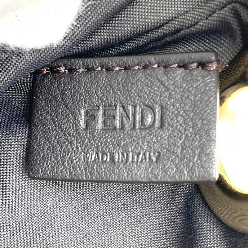 Fendi Triplet 8bs001ao6t Triplet Pouch Clutch Bag Zucca Brown/white/bordeaux