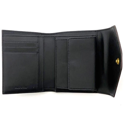 Celine Trifold Wallet Black Brown Blue Gold