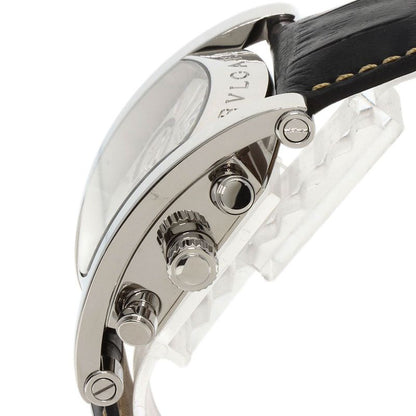 Bvlgari Bulgari Aa48sch Ashoma Watch SS Leather Men's