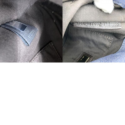 Fendi Shoulder Bag Denim Blue Gold Hardware Women