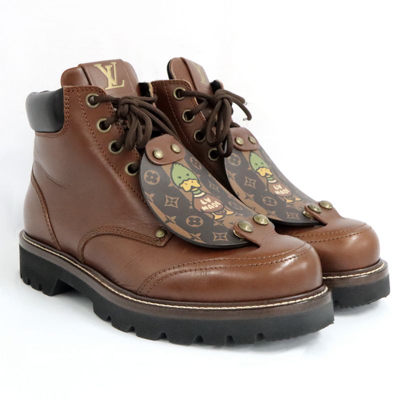 Louis Vuitton NIGO Aubergine Frain Ankle Boots 6 1 2 Equivalent To