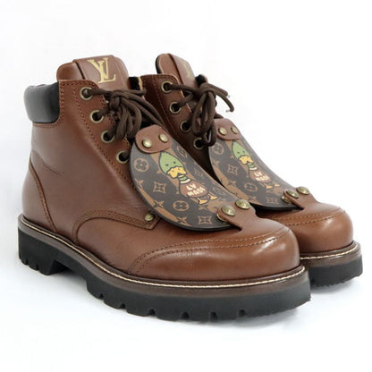Louis Vuitton NIGO Aubergine Frain Ankle Boots 6 1 2 Equivalent To