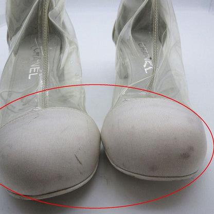 Chanel Clear Boots Long CC Coco Mark Shoes Made in Italy Size 36 23cm (9.06in)
