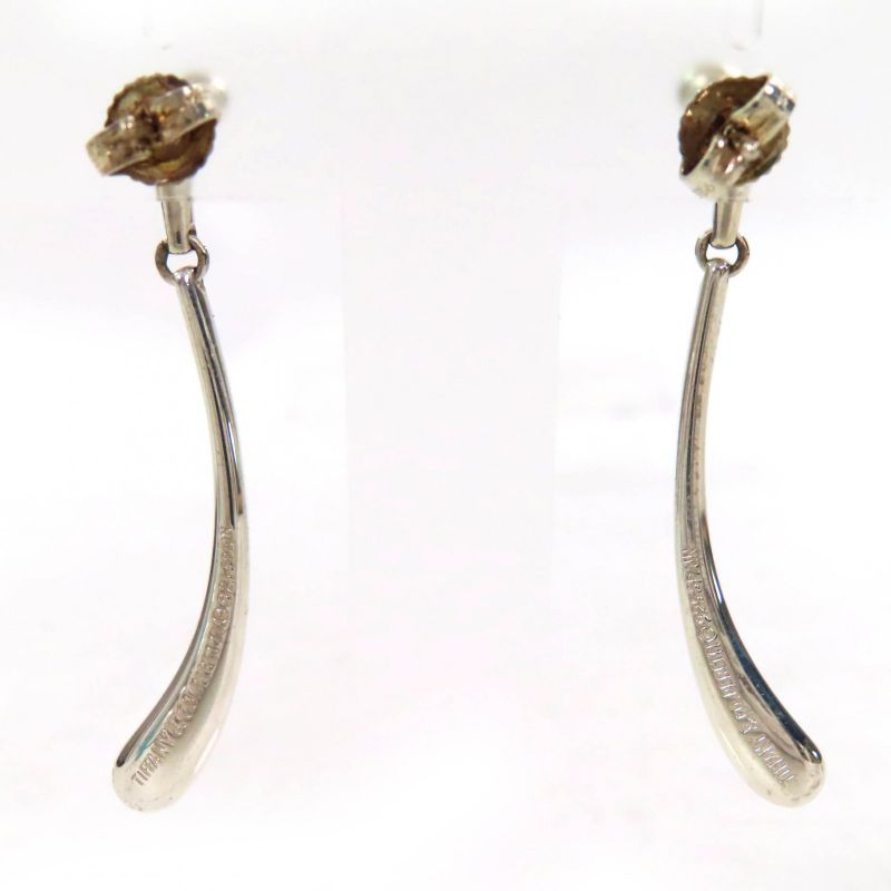 Tiffany & Co Elsa Peretti Teardrop Long Sv925 Earrings For Both Ears Silver