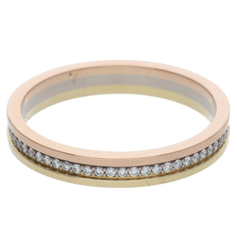 Cartier Vendome Louis Cartier 18K Yellow Gold Diamond Ring Men's 61 21