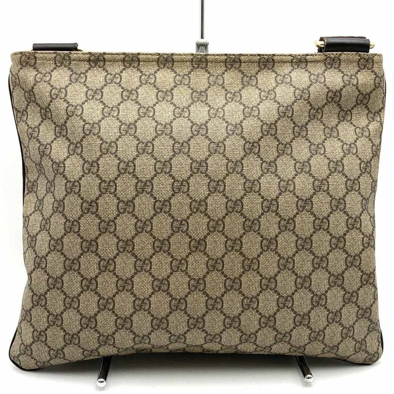 Gucci 201446 Shoulder Bag Brown GG Supreme Canvas Women's High Brand