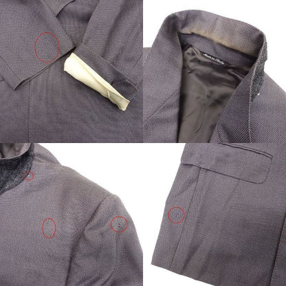 Celine French Double Suit Setup Peaked Lapel Tailored Pants Size 52 XL Gray