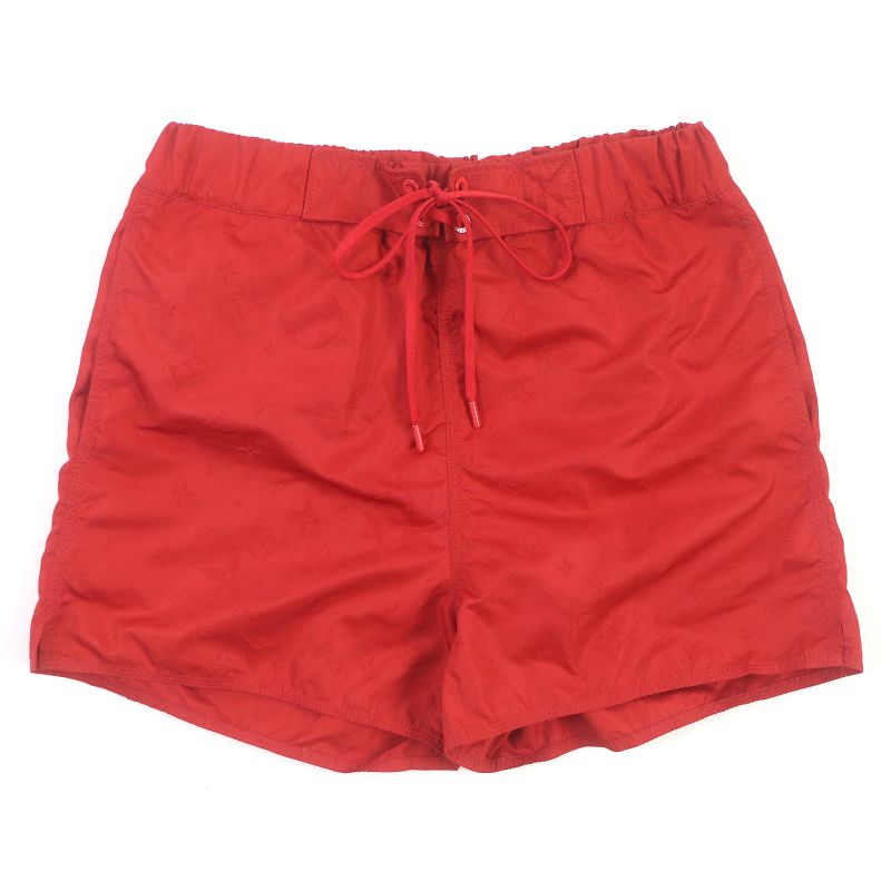 Louis Vuitton 22SS 3D Pocket Monogram Boardshorts Red S Genuine