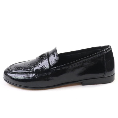 Louis Vuitton Soho Line Patent Leather Loafer Black 35.5 With Box And Storage