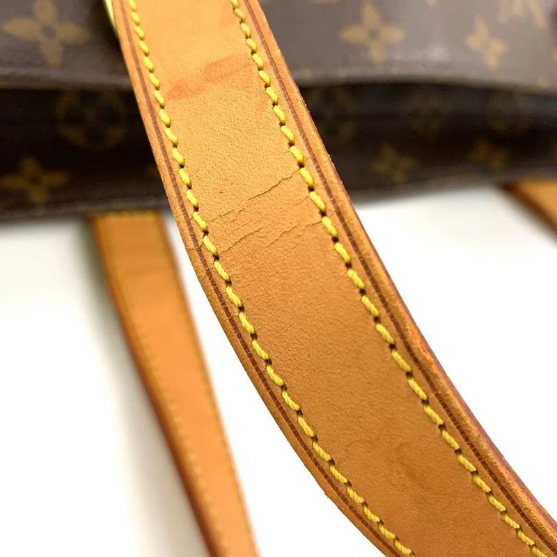 Louis Vuitton Luko Monogram Leather × PVC Brown Tote Bag Gold M51155