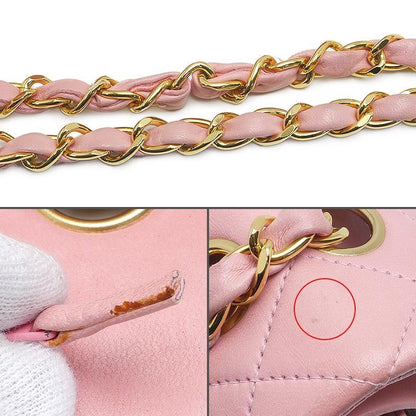Chanel Matelasse 25 Chain Shoulder Bag In Lambskin Pink