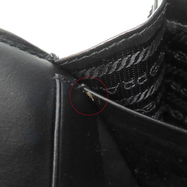 Prada Shoulder Bag Re-Nylon Smartphone Case Nylon Leather Black Silver Hardware