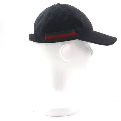 Gucci 200035 Webline Sherry Line Polyester Cotton GG Canvas Leather Use Cap