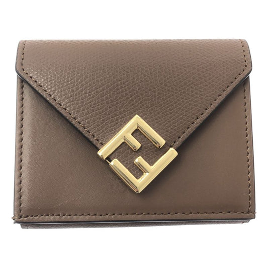 Fendi - FF Diamond Leather Wallet - Brown - Women