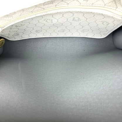 Dior Christian Dior Crossbody Honeycomb Shoulder Bag White Pvc/leather Women