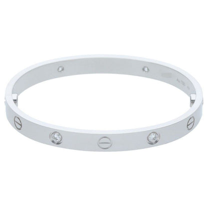 Cartier Bracelet 4P Diamonds 18kwg 4P Diamond Love Bracelet Men 17