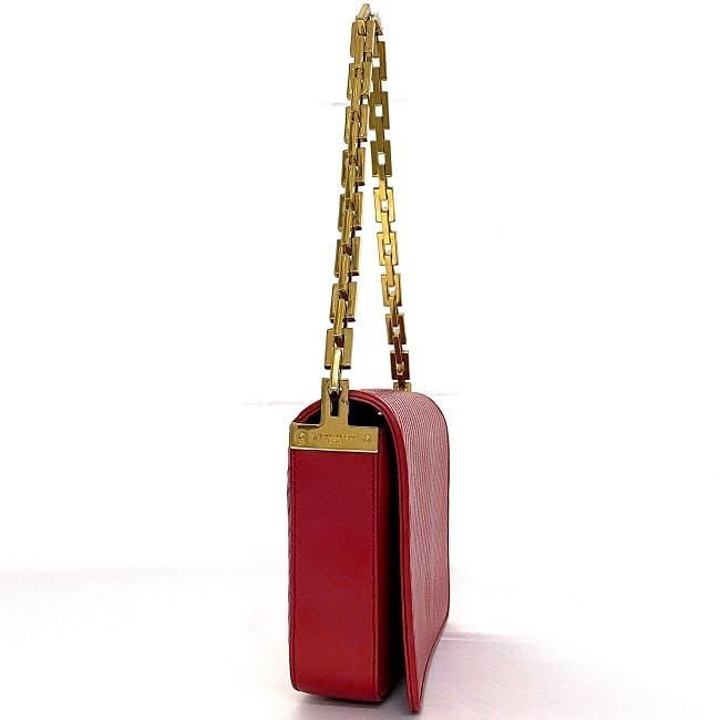 Saint Laurent Semi Shoulder Bag Red Chain