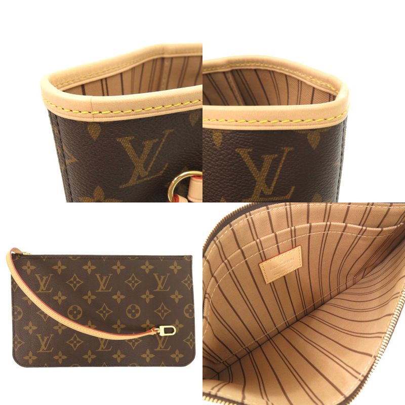 Louis Vuitton Current New Shape Neverfull MM Monogram Rose Beige M46975 Tote
