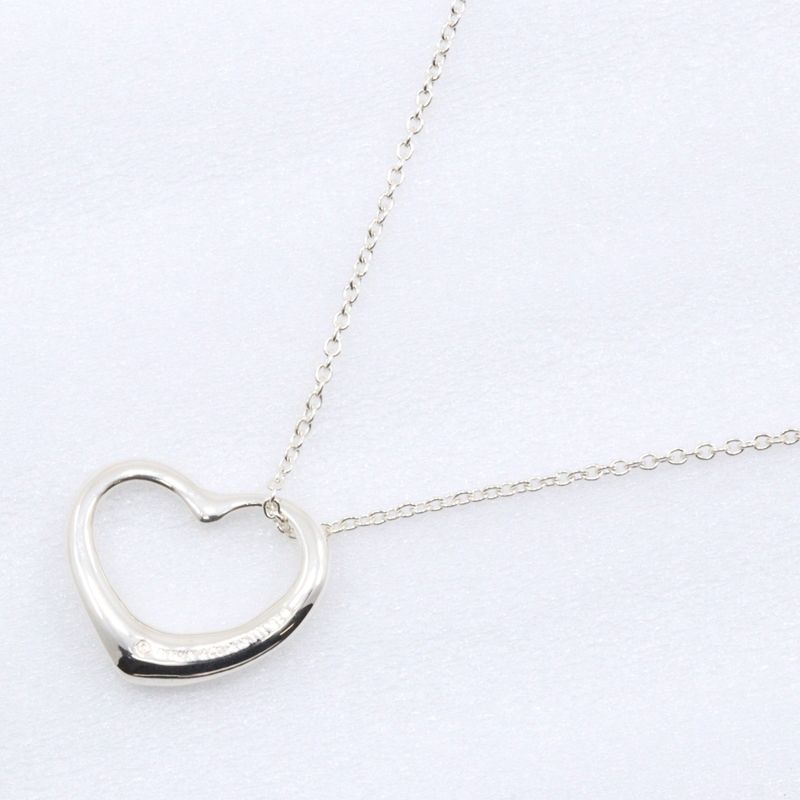 Tiffany & Co Open Heart Elsa Peretti 925 Silver Ladies 4.2g Necklace