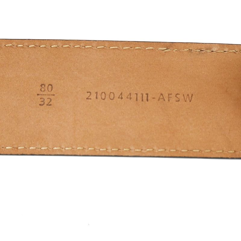 Fendi Belt FF Logo Zucca Pattern Brown Black Silver 37ka756