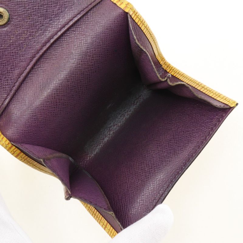 Louis Vuitton Ludlow M63309 Epi Leather Tassili Yellow Ca0935 Unisex Coin Case